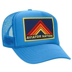 Aviator Nation MOUNTAIN STRIPE VINTAGE TRUCKER HAT